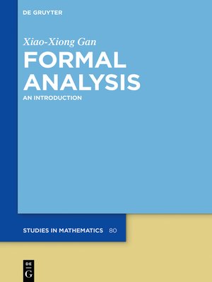 cover image of Formal Analysis